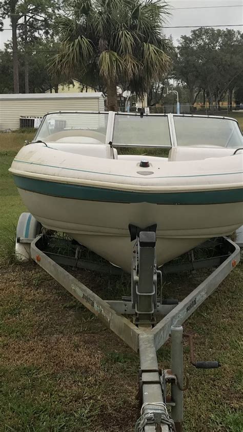 98 Glastron 19 Ft Ski Boat 4 Cyl Cobra Outdrive Ran When Parked Nice