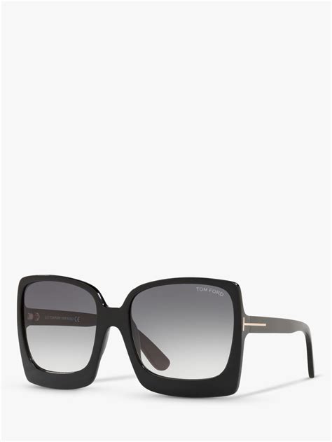 Tom Ford Ft0617 Womens Katrine 02 Oversized Square Sunglasses Blackgrey Gradient