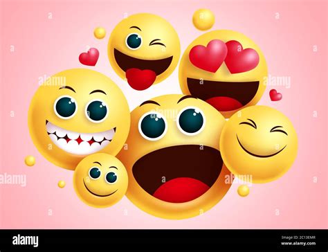 Motif Vecteur De Groupe Emojis Smiley Smileys Emoji Groupe Damis Avec
