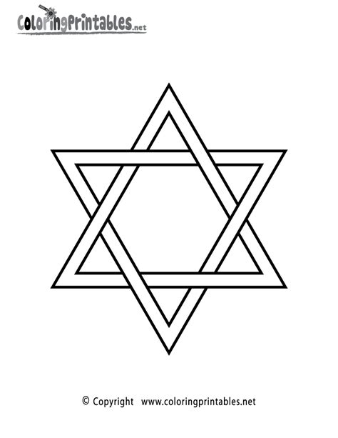 Jewish Star Coloring Page A Free Religion Coloring Printable