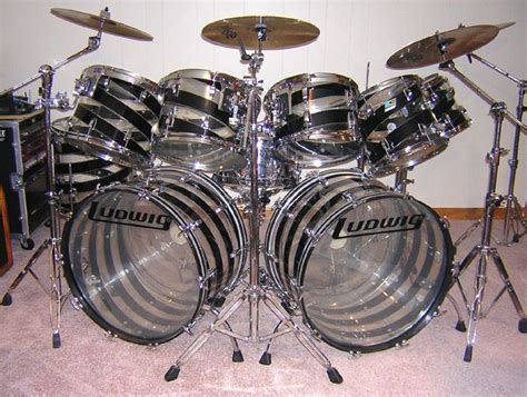 Ludwig Vistalite Black And Clear Swirl Vintage Drums Drum Kits Ludwig