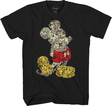 Disney Mickey Mouse Collage Disney World Adult Tee Graphic T Shirt F R Herren Amazon De Bekleidung