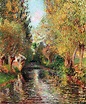 The Washhouse at Bazincourt (Camille Pissarro - ) | Camille pissarro ...