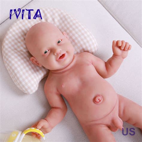IVITA Bebe Reborn Baby Babe Doll Full Body Silicone Vinyl Infant Newborn Toy For Sale Online