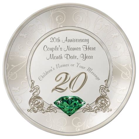Order flowers, cakes & gift hampers for 1st, 25th or 50th marriage congratulate your loved ones with amazing anniversary gifts online from igp.com. Stunning 20th Wedding Anniversary Gifts Plate | Zazzle.co.uk