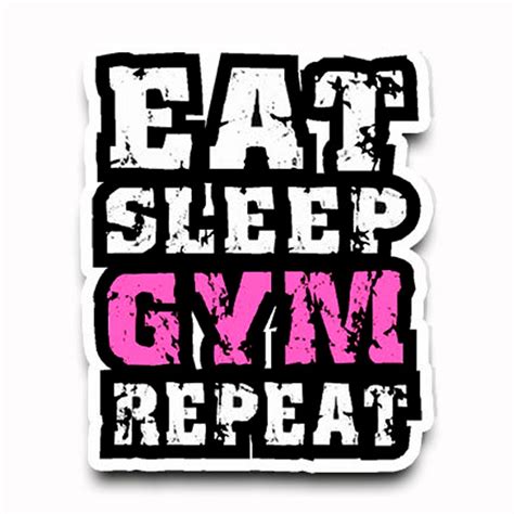 Eat Sleep Gym Repeat Gym Stickers Etsy