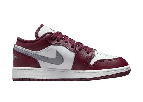 Nike Air Jordan 1 Low Bordeaux Gs 553560 615 Sneaker Baker