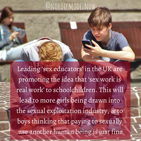 Leading Sex Educators In The Uk Are Promoting The Idea That ‘sex Work