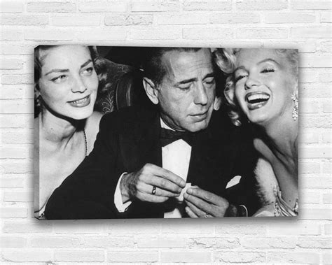 Humphrey Bogart Marilyn Monroe Lauren Bacall Iconic Image Etsy