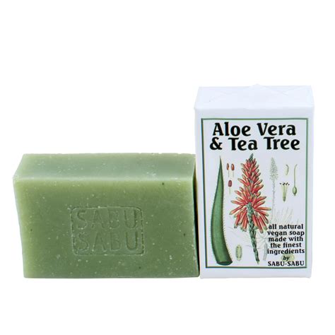 It is said to help with mild skin injuries and fungal infections. Aloe Vera & Tea Tree Soap Bar - Sabu-Sabu Natural Lifestyle