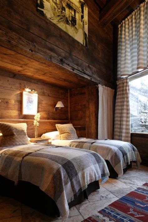 Pin By Emily P On Forest Cabin Rustic Cabin Bedroom Cabin Living