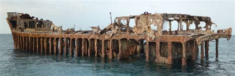 Panoramic Photo Of The Ss Sapona Shipwreck Off The Coast Of Bimini The
