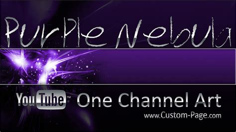Purple Nebula Youtube One Channel Art Download The Purple Flickr