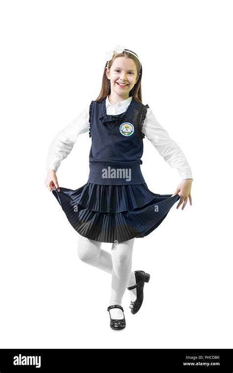 Beautiful Little School Girl In Uniform Hi Res Stock Photography And