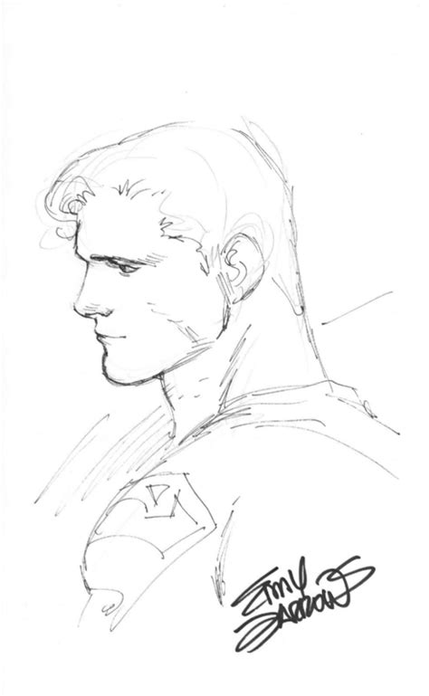 Superman Eddy Barrows In Fabrizio Fantes Sketchbook Comic Art