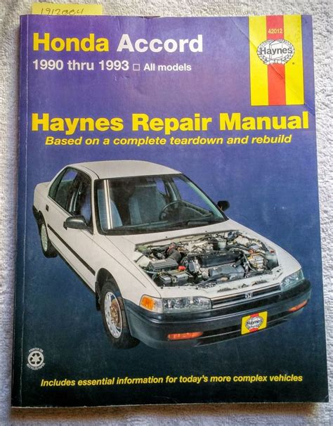 Honda Accord Repair Manual Pdf