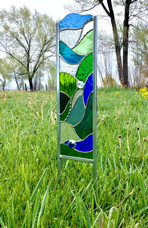 This Outdoor Garden Stake Is An Original Design By Tristans Stained Glass Created With