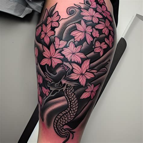 Discover 69 Dragon And Cherry Blossom Tattoo Vn
