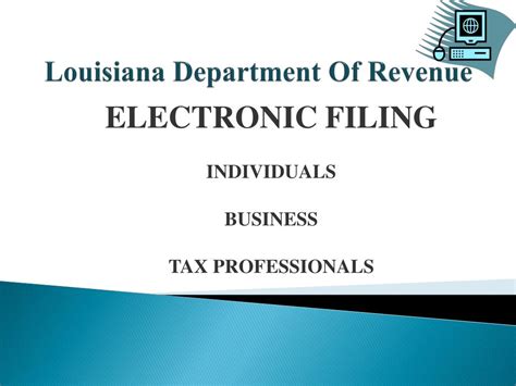 Ppt Louisiana Department Of Revenue Powerpoint Presentation Free