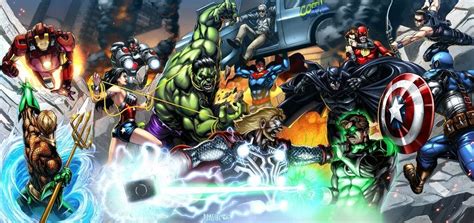 Justice League Vs Avengers Colored By Grandizer05 On Deviantart
