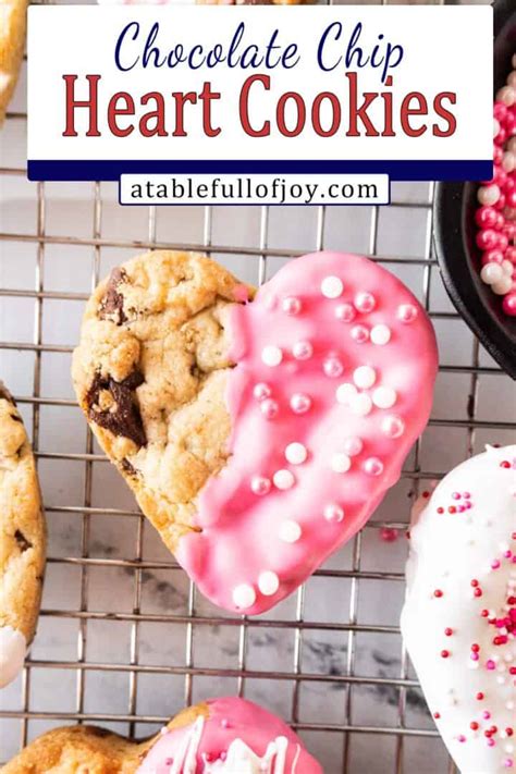Heart Shaped Chocolate Chip Cookies Super Easy And Delicious