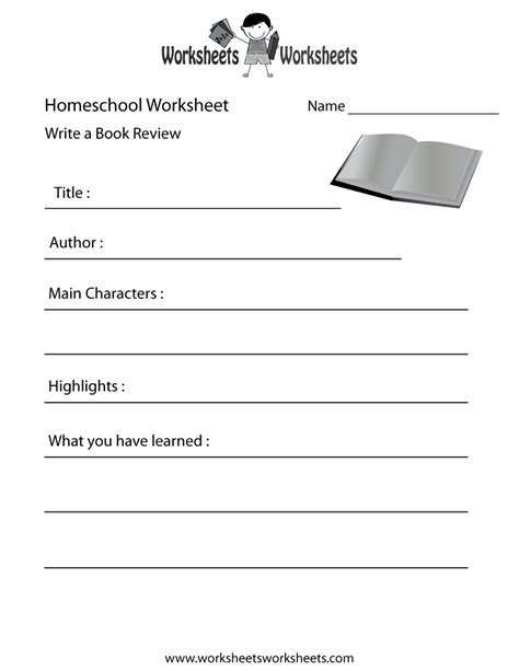 Free Printable Homeschool English Worksheet