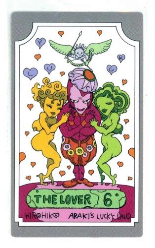 Jojo's bizarre adventure kujo jotaro star platinum the star tarot card 31 cards. Image - JoJo Tarot 06 - The Lover.png | JoJo's Bizarre Encyclopedia | FANDOM powered by Wikia