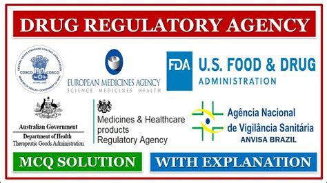 Drug Regulatory Agency Mcq Solution With Explanation Most Imp