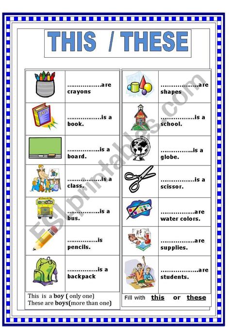 This / These - ESL worksheet by jhansi