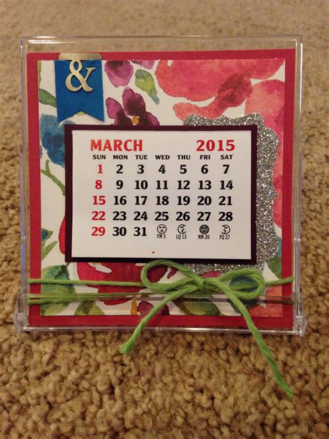 Stampin Up Mini Calendar Mini Calendars Paper Crafts Creative Cards