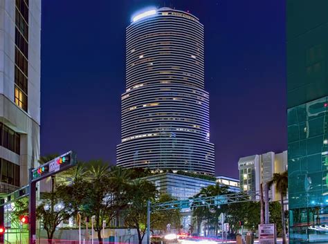The city has the third largest skyline in the u.s. Miami Tower, 100 Southeast 2nd Street Miami, Florida. USA ...