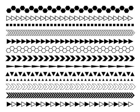 Geometric Digital Borders Black And White Borders Modern Etsy