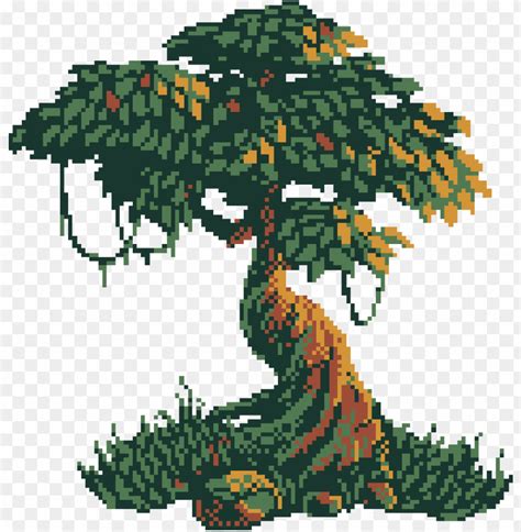 Tree Pixel Art Png Image With Transparent Background Png Free Png
