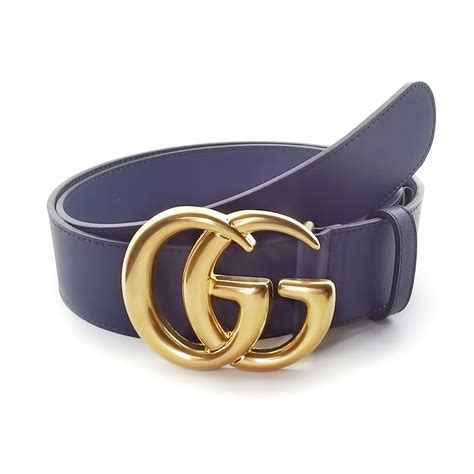 Contoured Double G Belt Blue Gold 85 Gucci Touch Of Modern