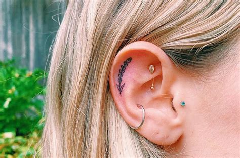 Best Tiny Ear Tattoos You Might Want To Copy Beautiful Trends Today