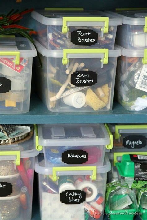 Organized Organize Craft Supplies Craft Storage Containers Craft