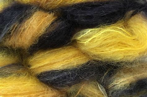 Taxi Cab 2oz 60g Mohair Yarn Fingering Weight Ewe And Me Yarns