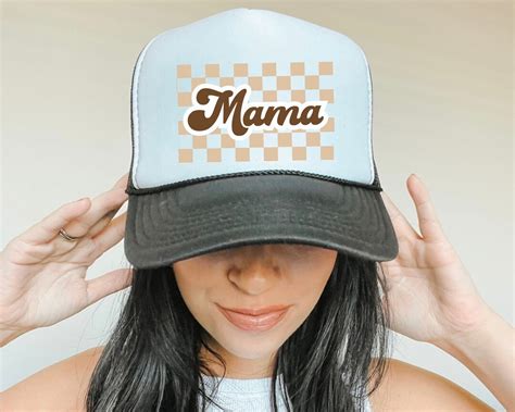 Retro Mama Hat Mama Trucker Hat Cool Mom Trucker Hat Mama Etsy