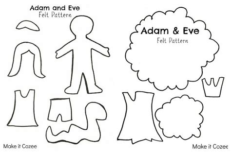 Paper Cut Outs With The Words Adam And Eve In Black On Them Including
