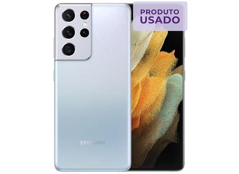 Smartphone Samsung Galaxy S21 Ultra 5g Usado 256gb Câmera Quádrupla Com