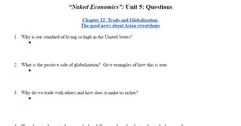 Unit Naked Economics Questions Chapters And Google Docs