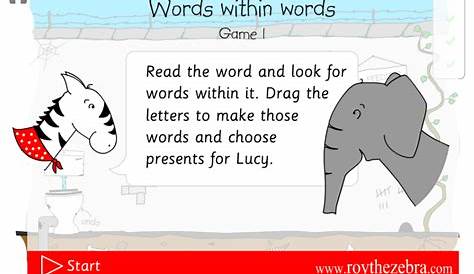 finding words within words worksheet