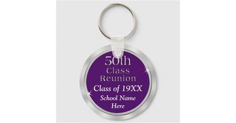 Cheap 50th Class Reunion T Your Text And Color Keychain Zazzle
