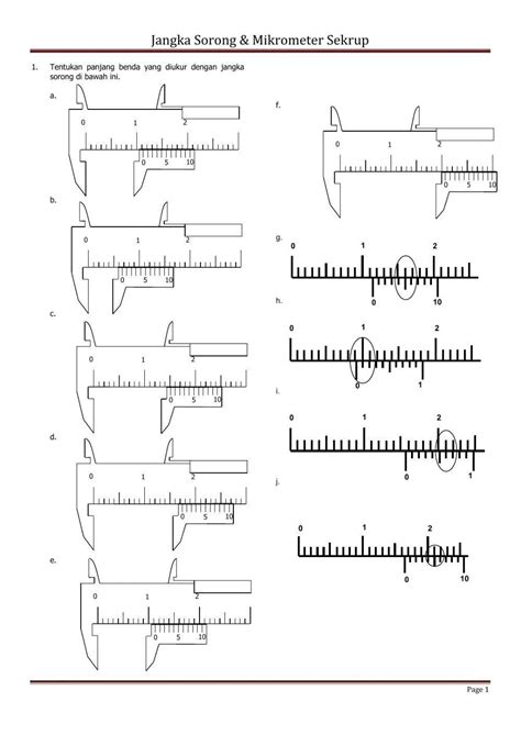 Reading Of Vernier Scale And Micrometer Worksheet Live Worksheets