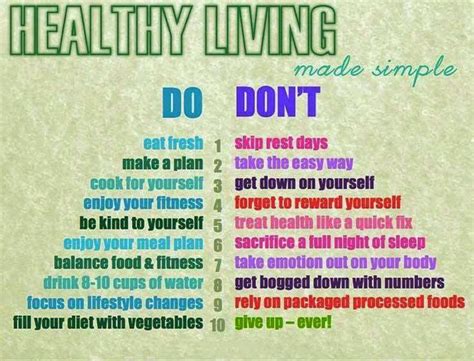 Health Wellness Dos Don Ts Healthy Living