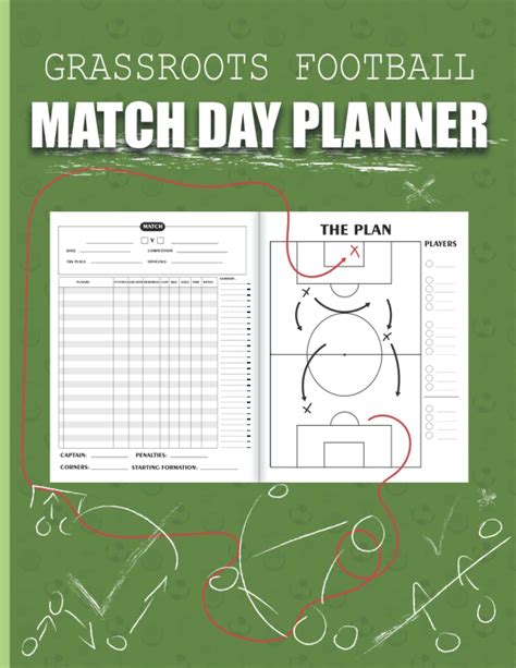 Buy Grassroots Football Match Day Planner Football Planning For Coach