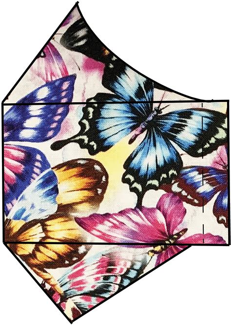 Mask Multi Butterflies Fabric Nancy Stroop