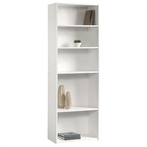 Pemberly Row 5 Shelf Bookcase In Soft White