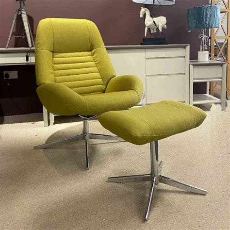 Looking for fabric recliner armchairs? Louie Swivel Reclining Armchair With Footstool Fabric ...