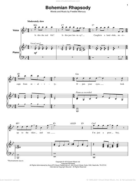Piano sheet music for bohemian rhapsody for piano, composed by queen for piano. Queen - Bohemian Rhapsody sheet music for keyboard or ...